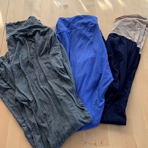 3 pairs comfy maternity lounge pants size M
